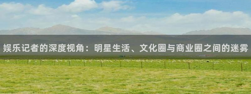 永信贵宾会：娱乐记者的深度视角：明星生活、文化圈与商业圈之间的迷雾